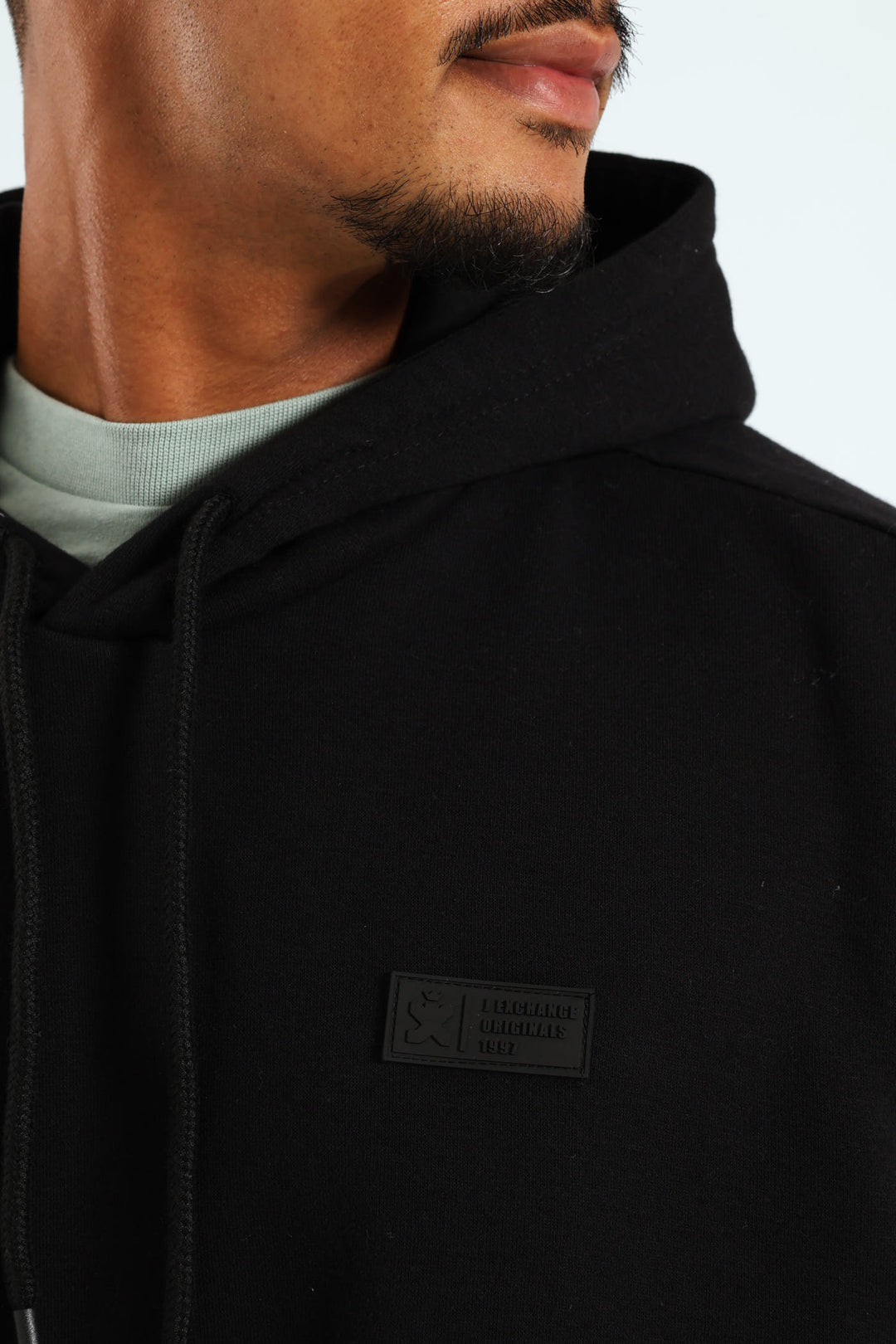 Hoodie Track Top - Black