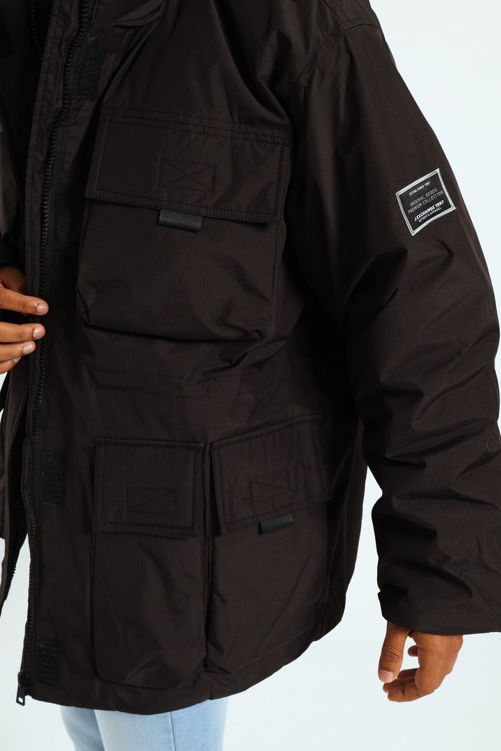 Heavy Puffer Jacket - Black
