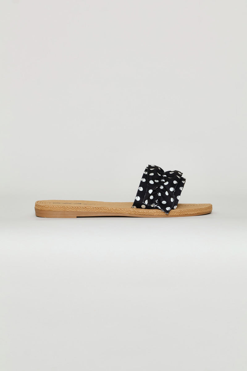 Frill Polka Dot Mule Sandal - Multi