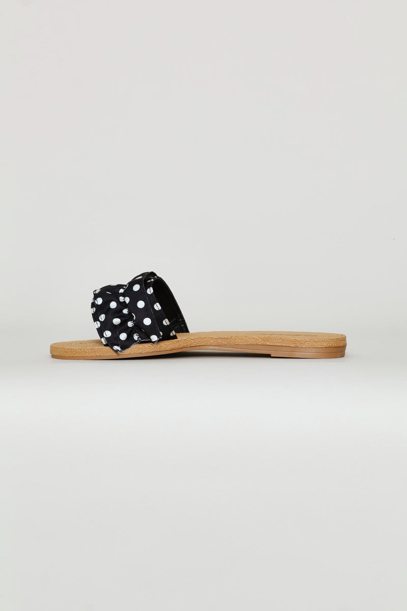 Frill Polka Dot Mule Sandal - Multi