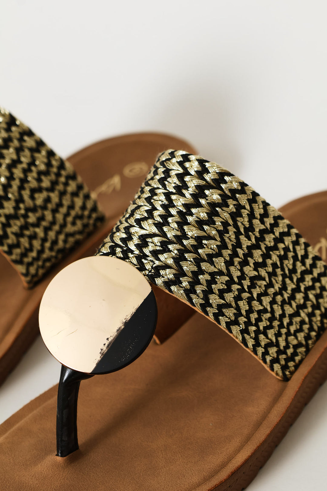 Aztec Detail Thong Sandal On Comfort Outsole - Multi
