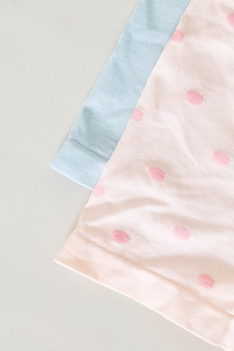 Girls Polka Dots Seamless Boyleg Panty - Blue