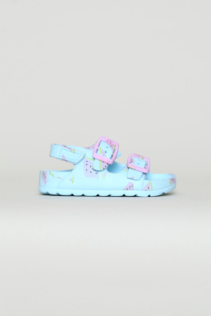 Pre-Girls Watermelon Moulded Health Sandal - Blue