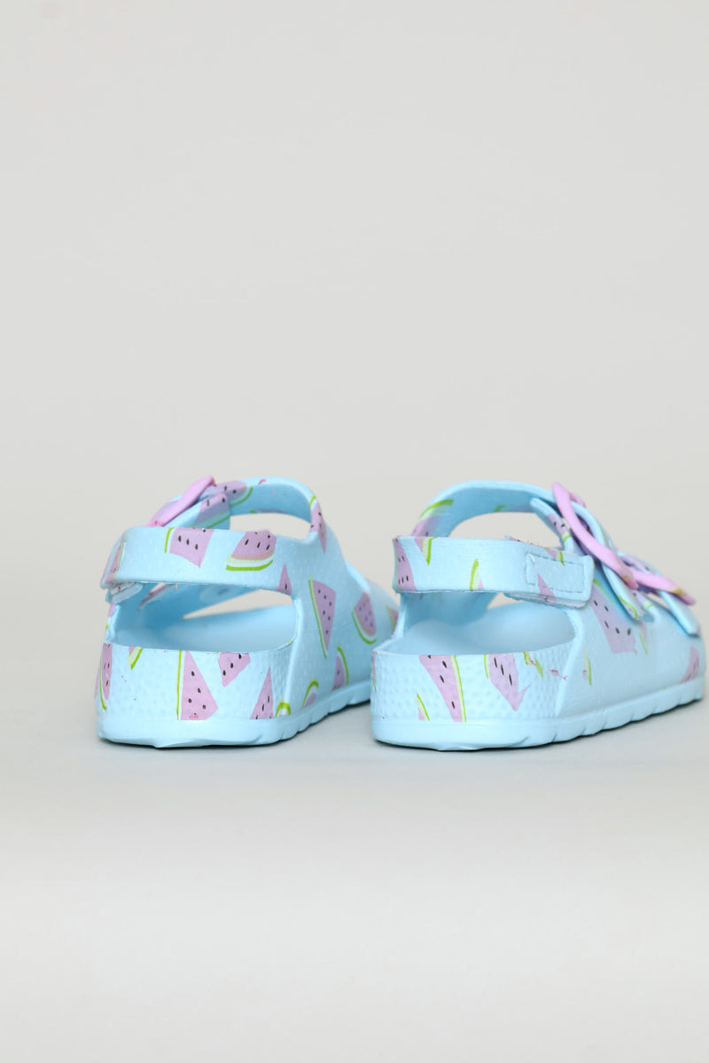 Pre-Girls Watermelon Moulded Health Sandal - Blue