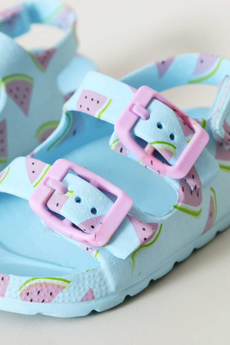 Pre-Girls Watermelon Moulded Health Sandal - Blue