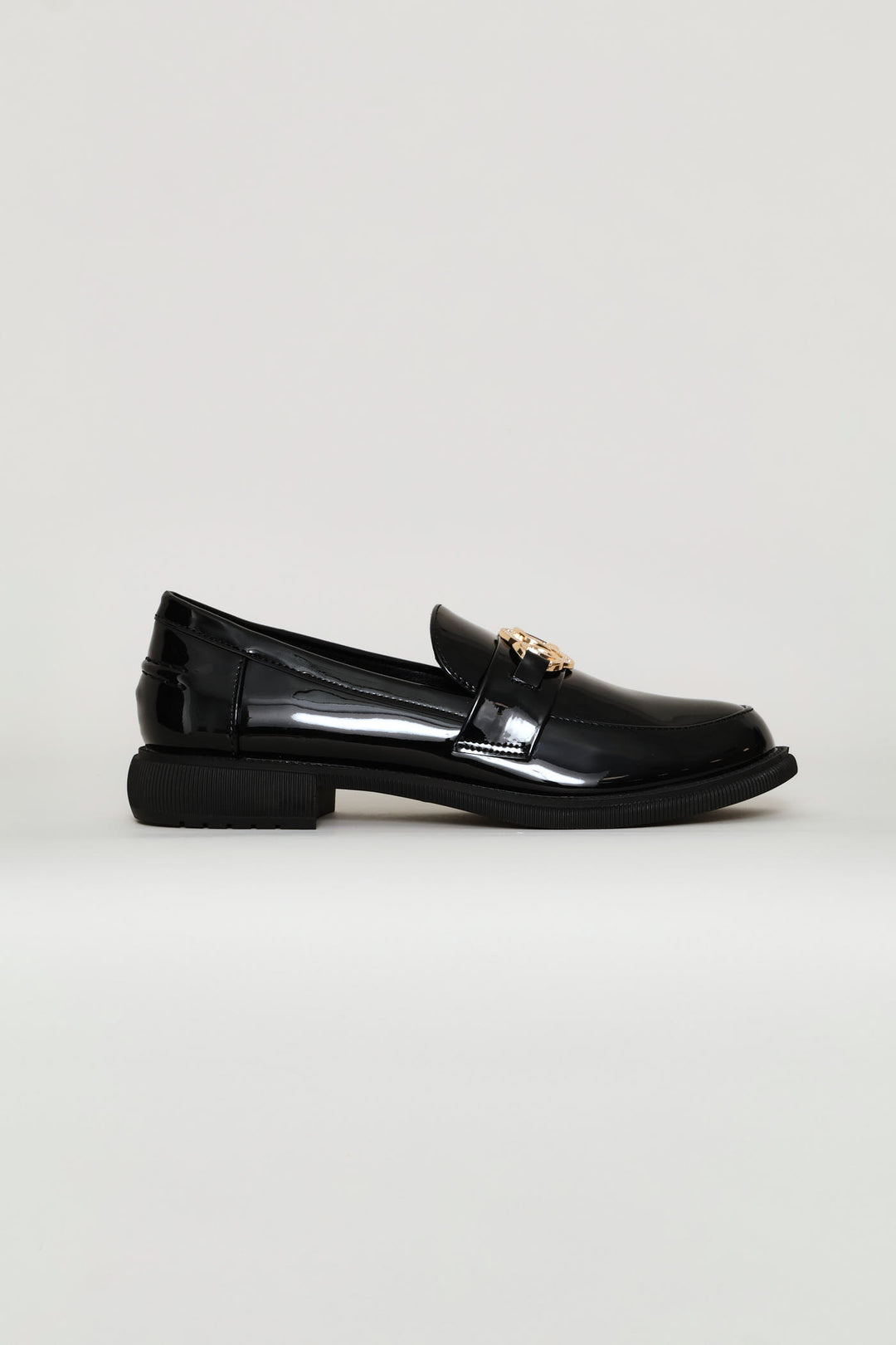 Circle Trim Chunky Loafer - Black
