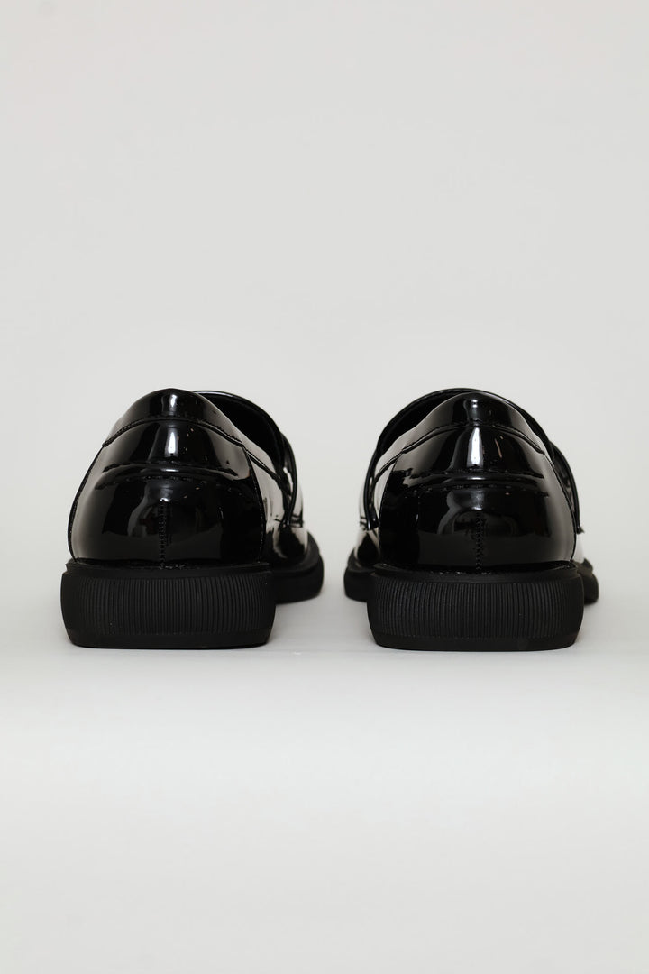 Circle Trim Chunky Loafer - Black
