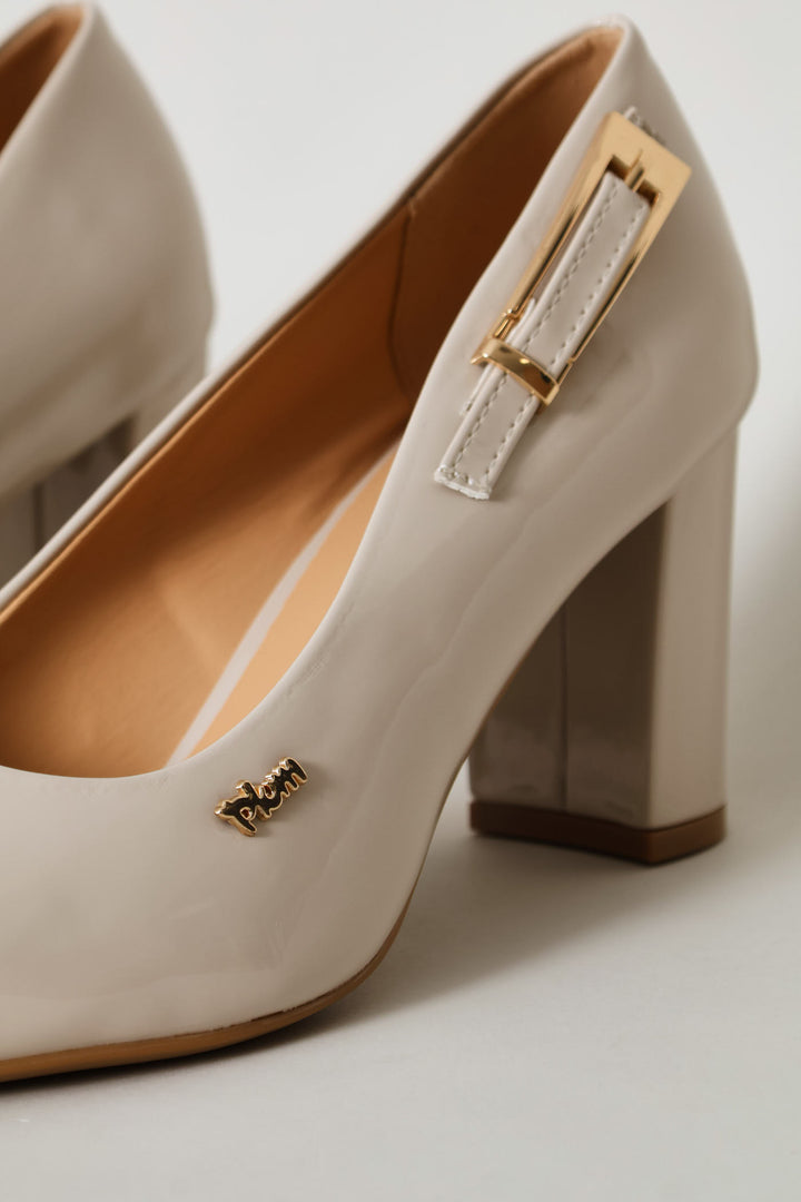 Buckle Detail Heel - Neutral
