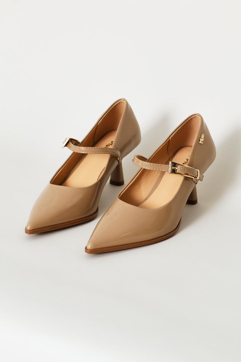 Mary Jane Heel - Camel