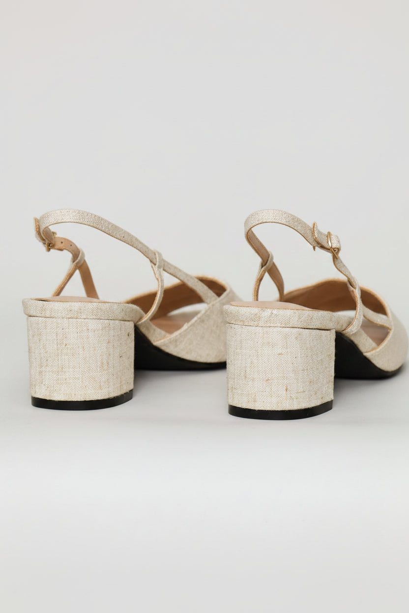 2 Tone Square Toe Block Heel - Multi