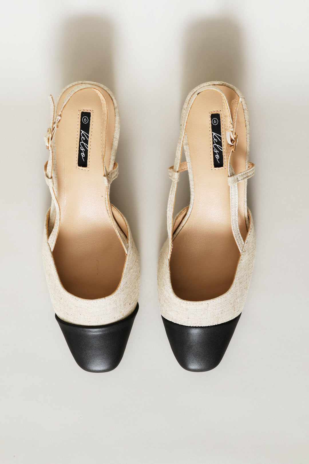 2 Tone Square Toe Block Heel - Multi