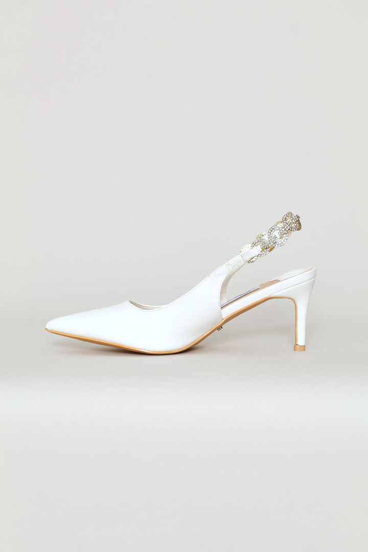 Nola 1 Slingback Heel - White