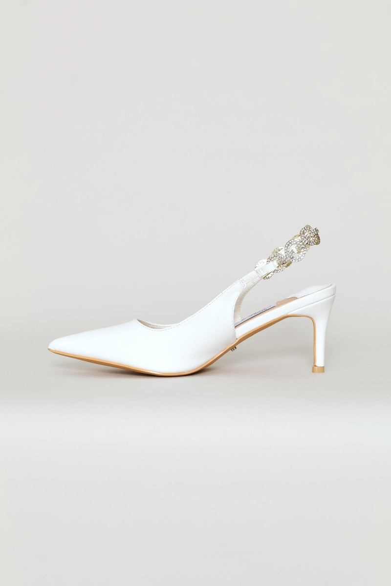 Nola 1 Slingback Heel - White
