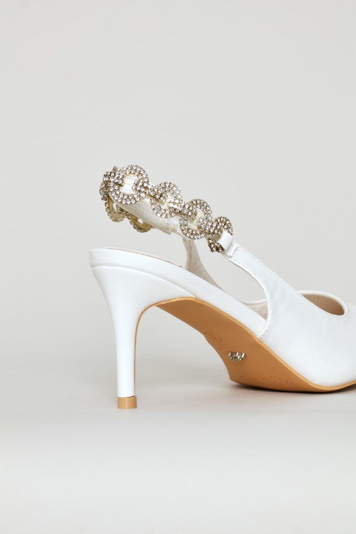 Nola 1 Slingback Heel - White