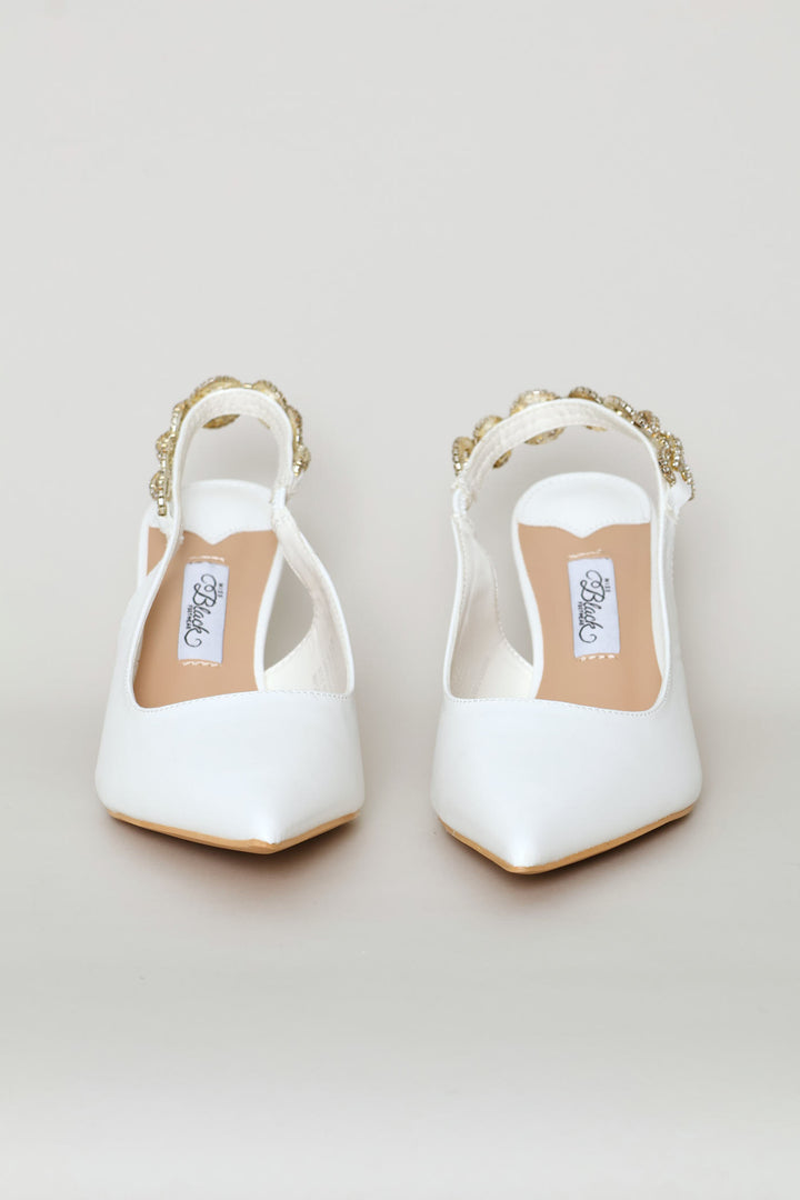 Nola 1 Slingback Heel - White