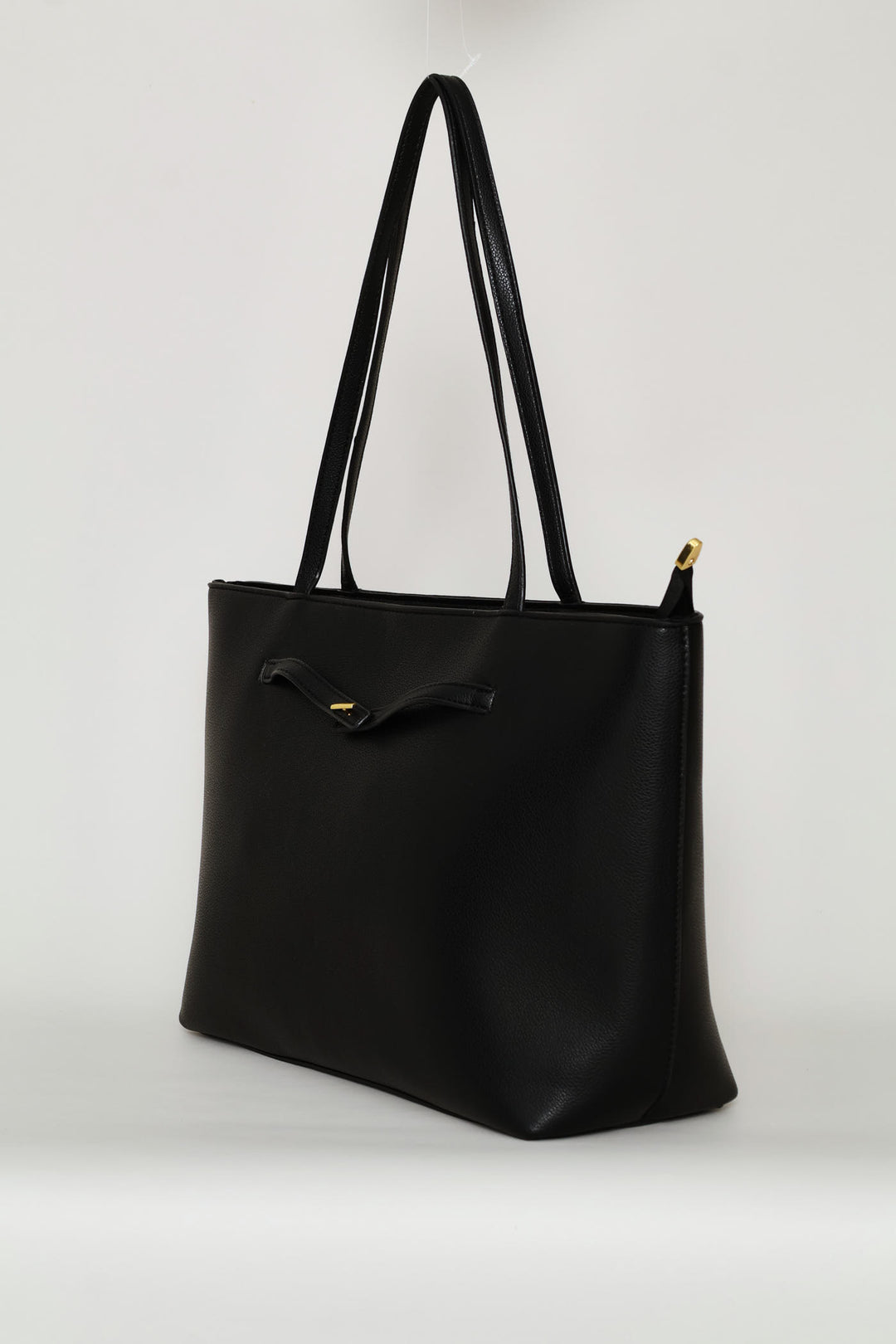 Belt Detail Shopper - Black