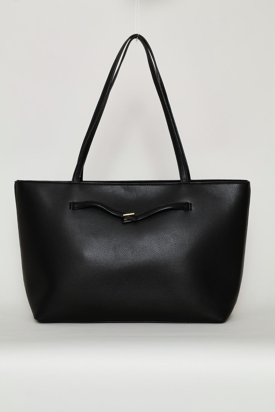 Belt Detail Shopper - Black
