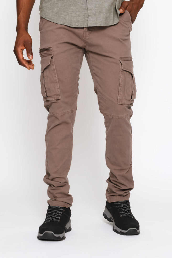Zip Cargo Pant - Mocha