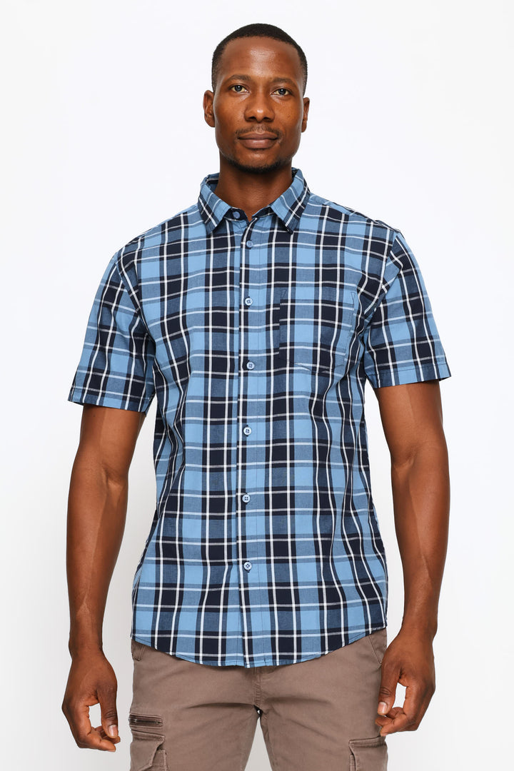 Regular Check Shirt - Blue