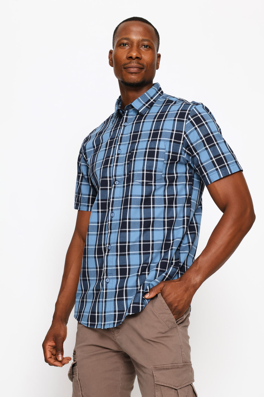 Regular Check Shirt - Blue