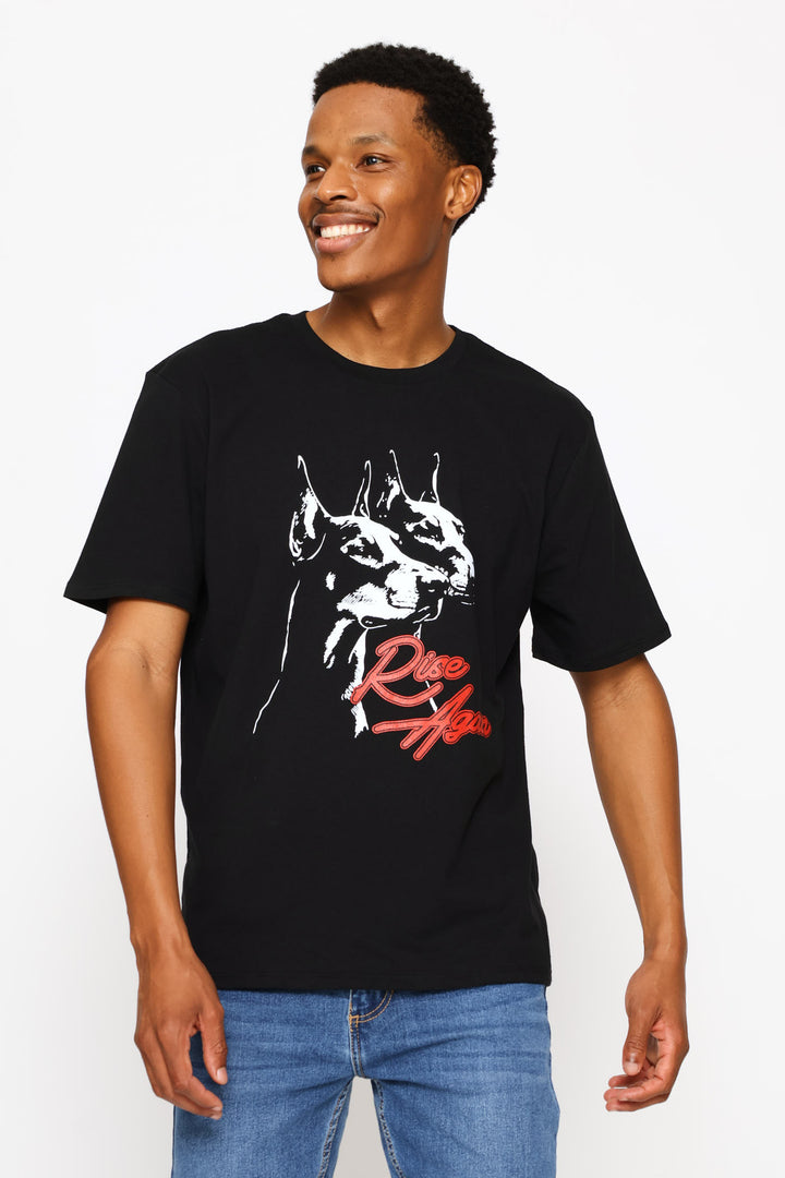 Dog Rise Again Tee - Black