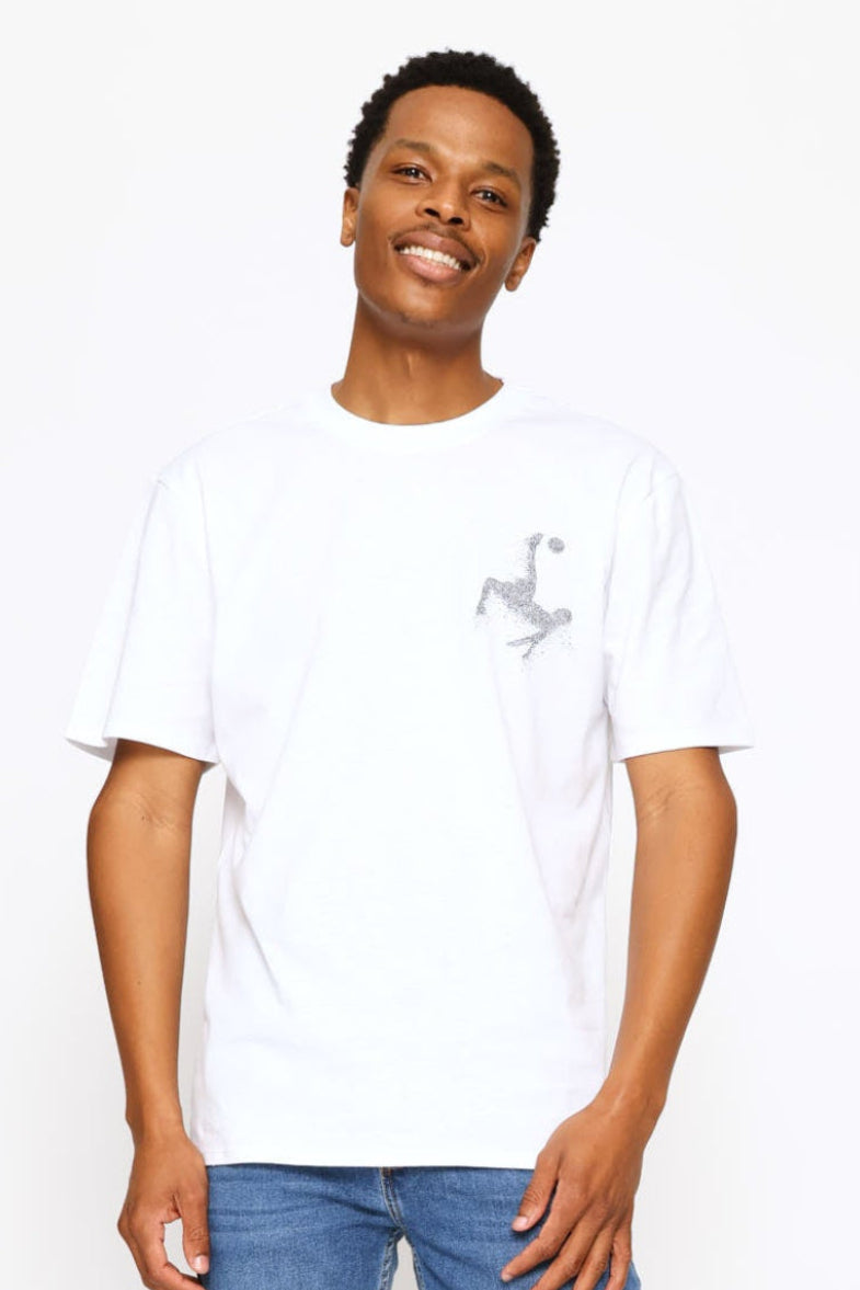 Soccer Print Tee - White