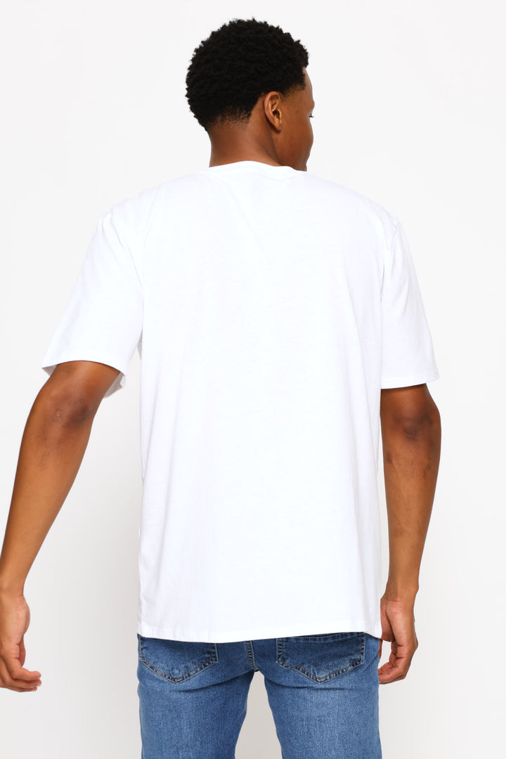 Soccer Print Tee - White