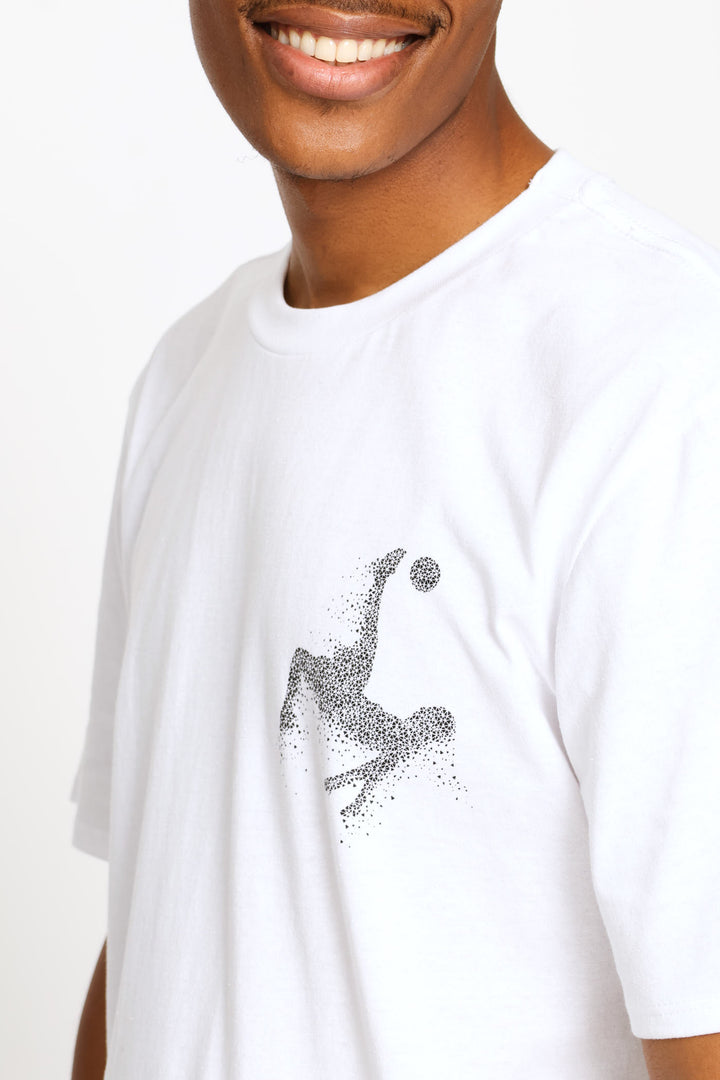 Soccer Print Tee - White