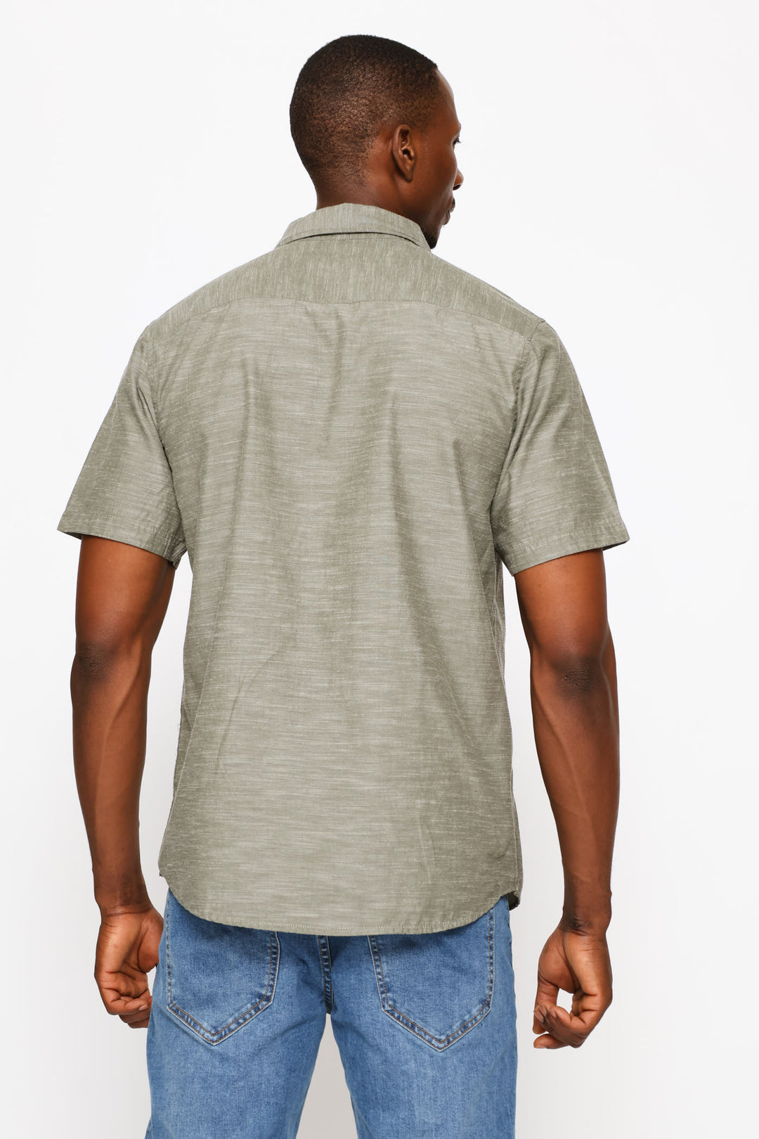 Ringspun Slub Button Down Shirt - Green