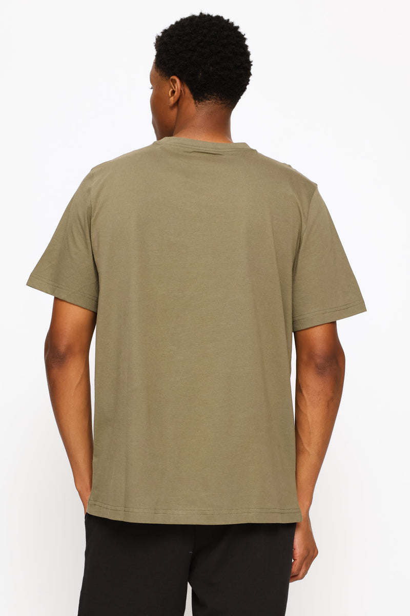Graphic Photo Print Tee - Olive