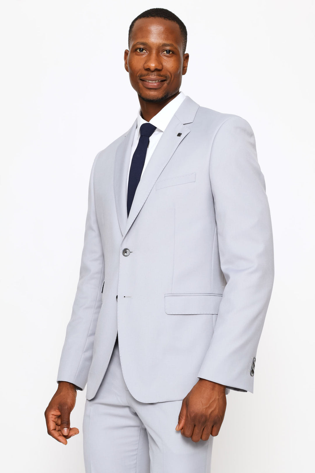 Regular Fit Viscose Blend Suit Jacket - Grey