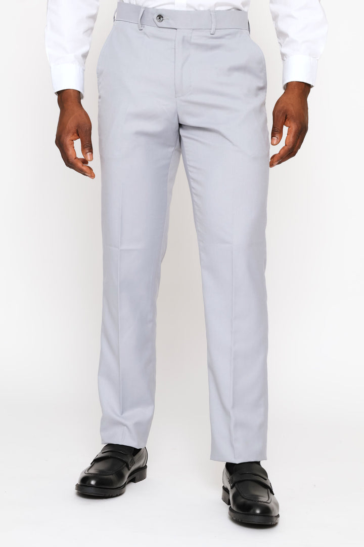Regular Fit Viscose Blend Suit Trouser - Grey