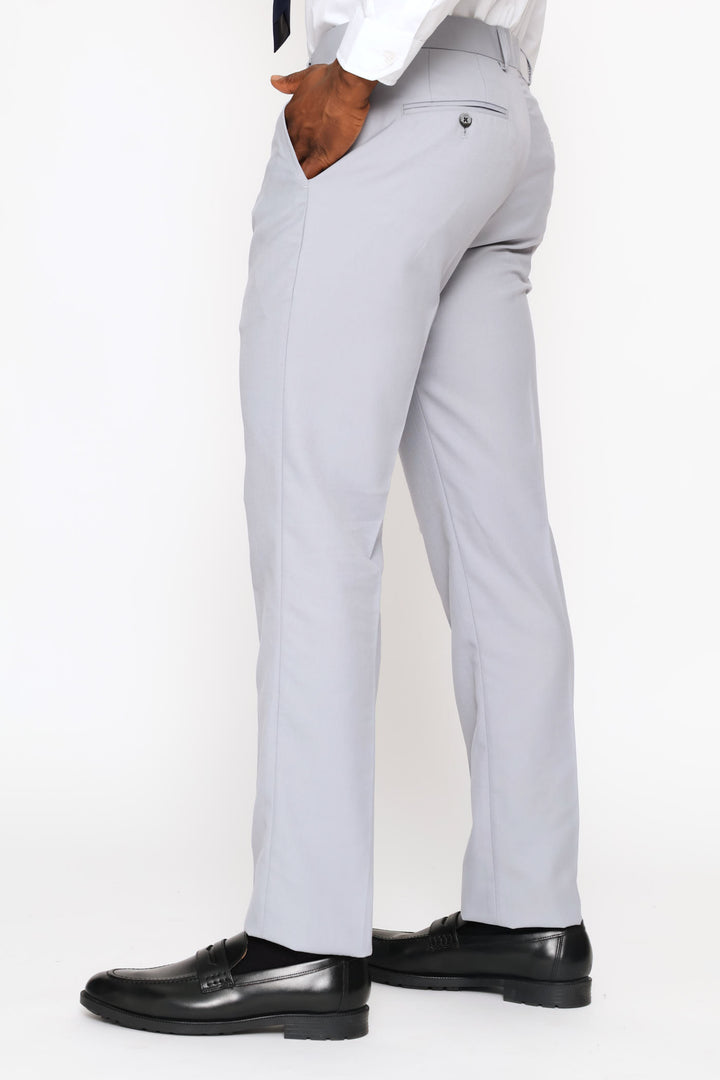 Regular Fit Viscose Blend Suit Trouser - Grey