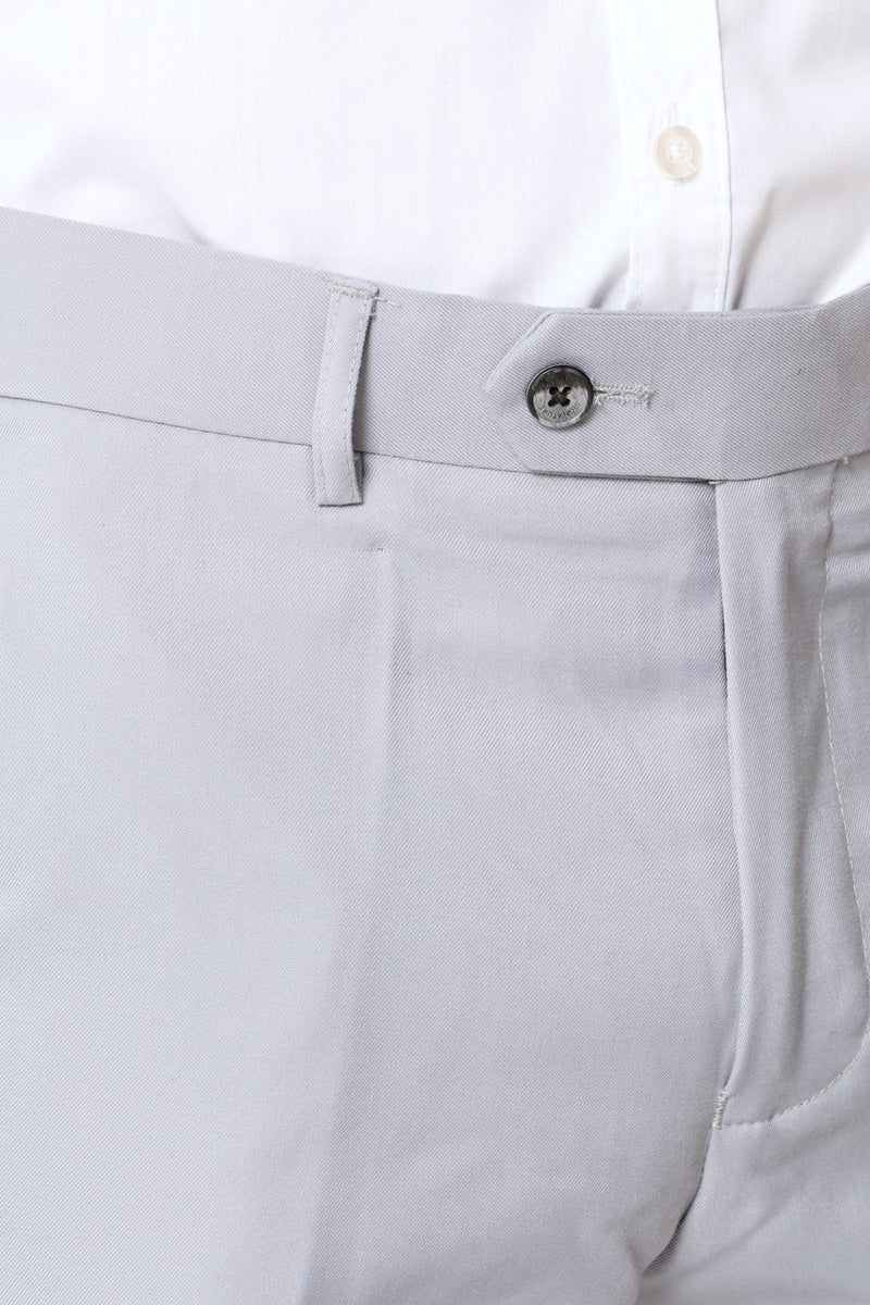 Regular Fit Viscose Blend Suit Trouser - Grey