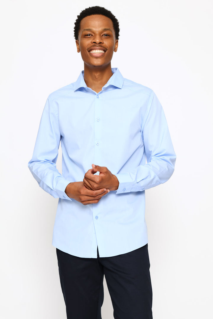 Panel Shoulder Shirt - Light Blue