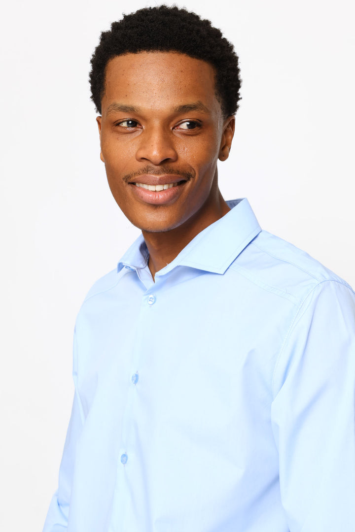 Panel Shoulder Shirt - Light Blue