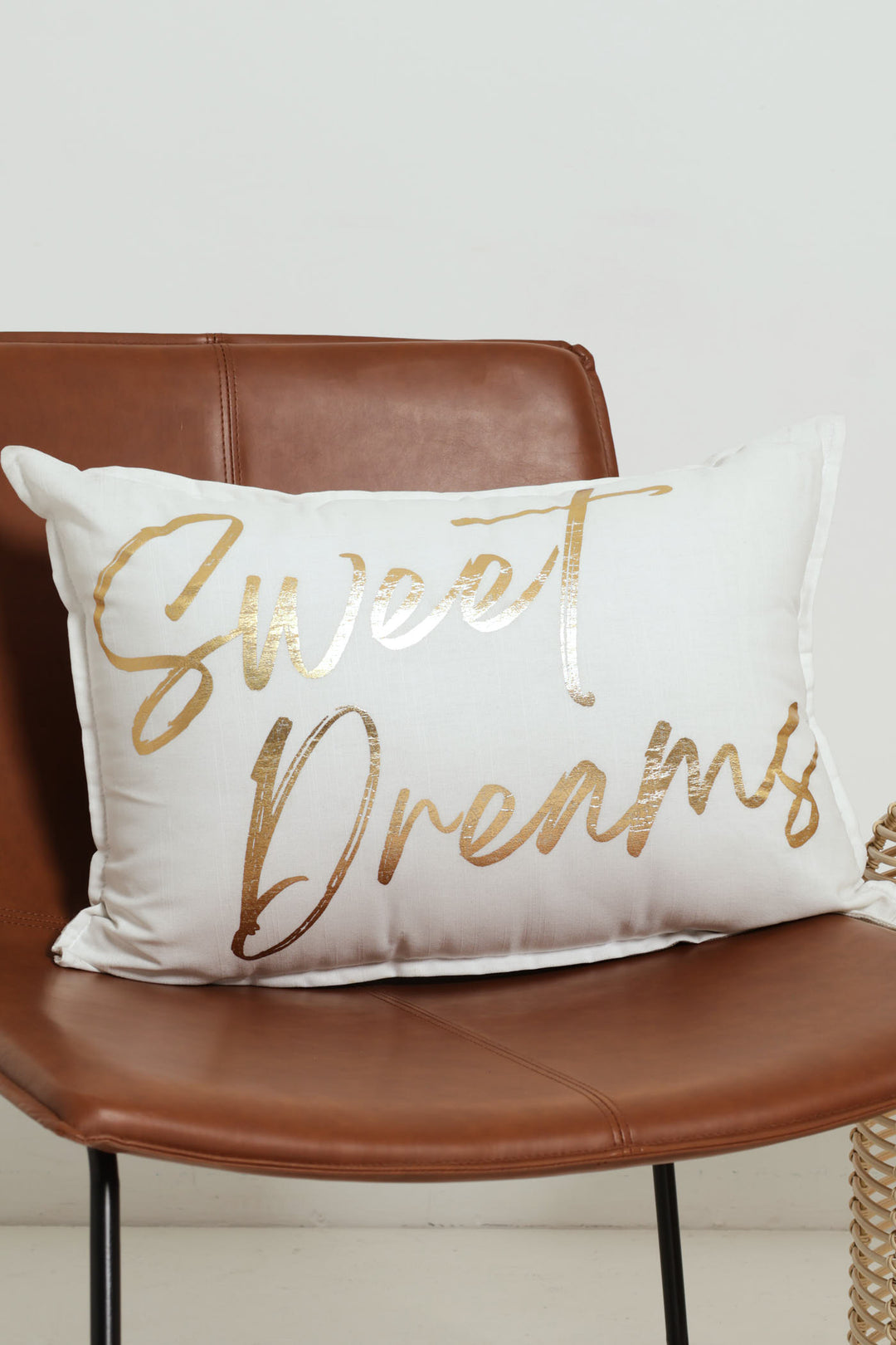 Sweet Dreams Foil Script Cushions - Grey