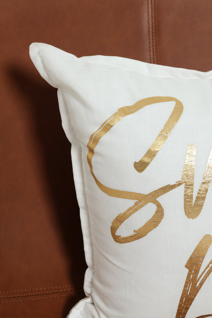 Sweet Dreams Foil Script Cushions - Grey