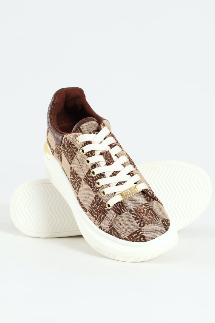 Glider Momgram Sneaker - Brown