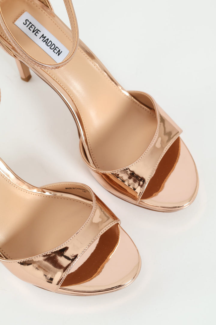 Evers Ankle Strap Heel Sandal - Rose Gold