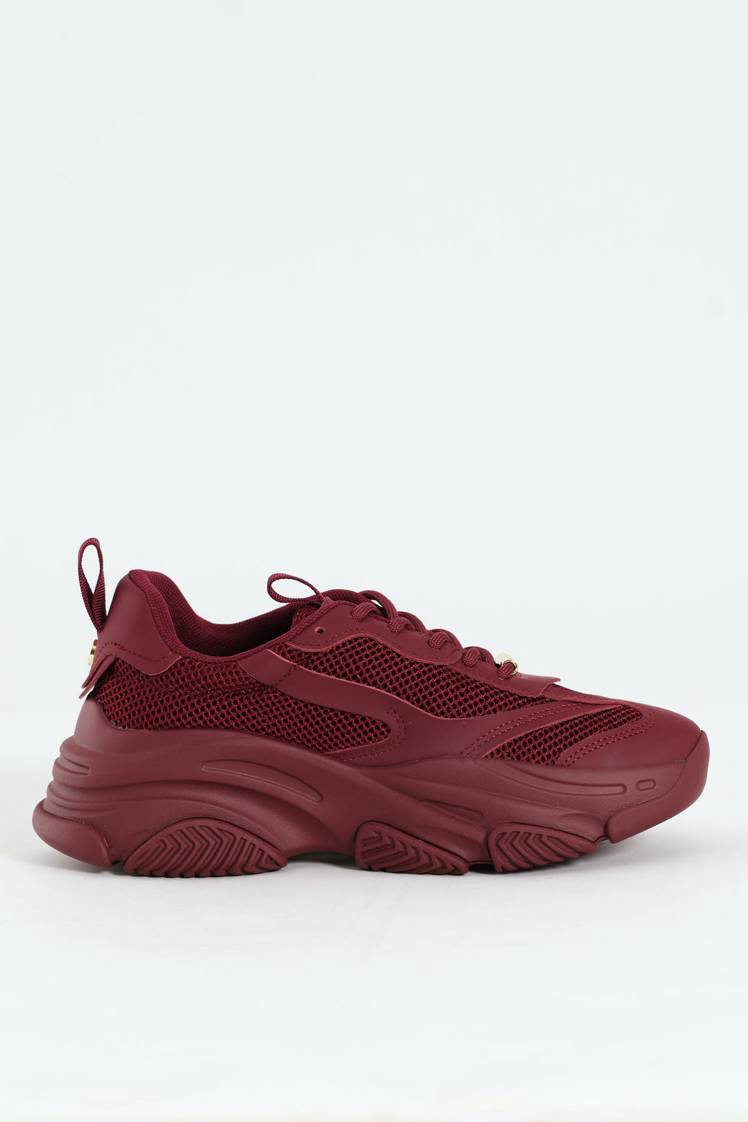 Possession Lace Up Chunky Sportie Sneaker - Wine