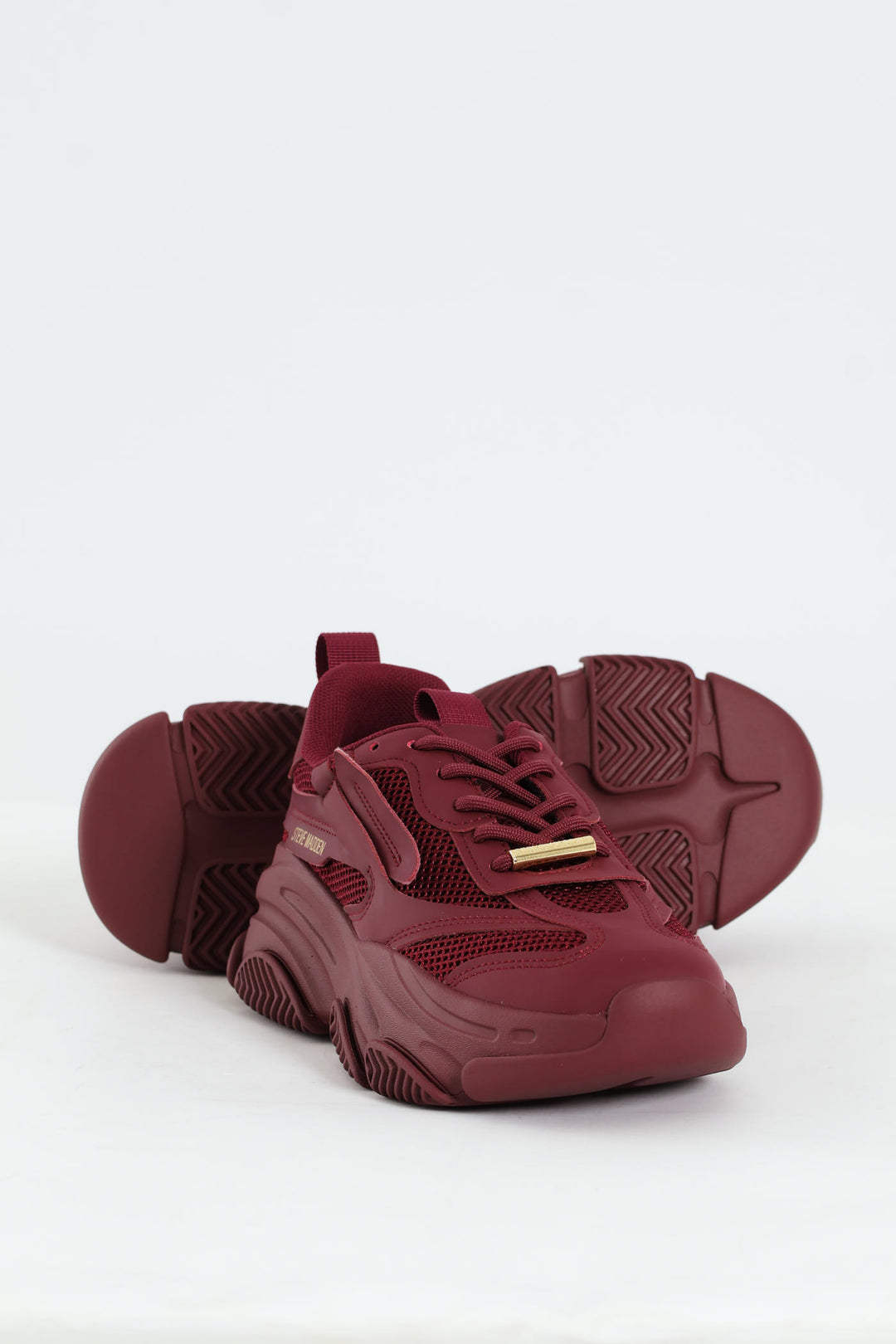 Possession Lace Up Chunky Sportie Sneaker - Wine
