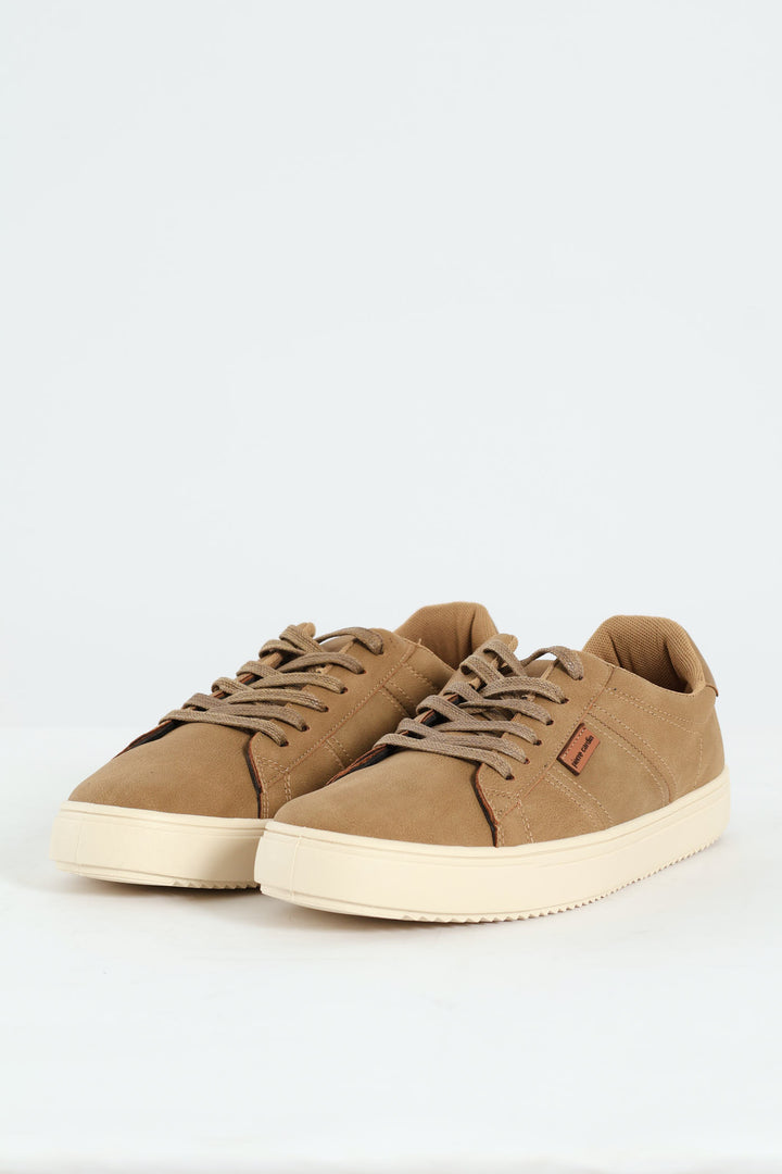 Mono Lace Up Sneaker - Taupe