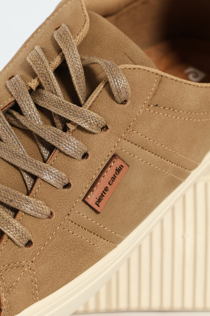 Mono Lace Up Sneaker - Taupe