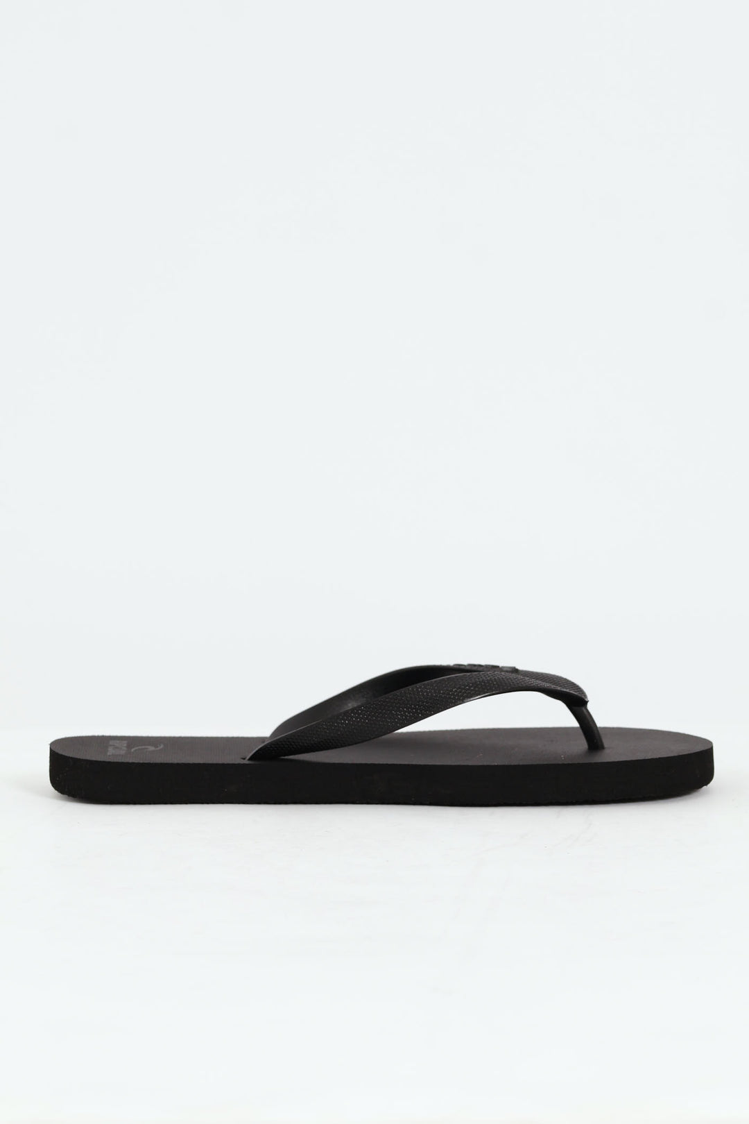 Logo Bloom Open Toe Flip Flop - Black