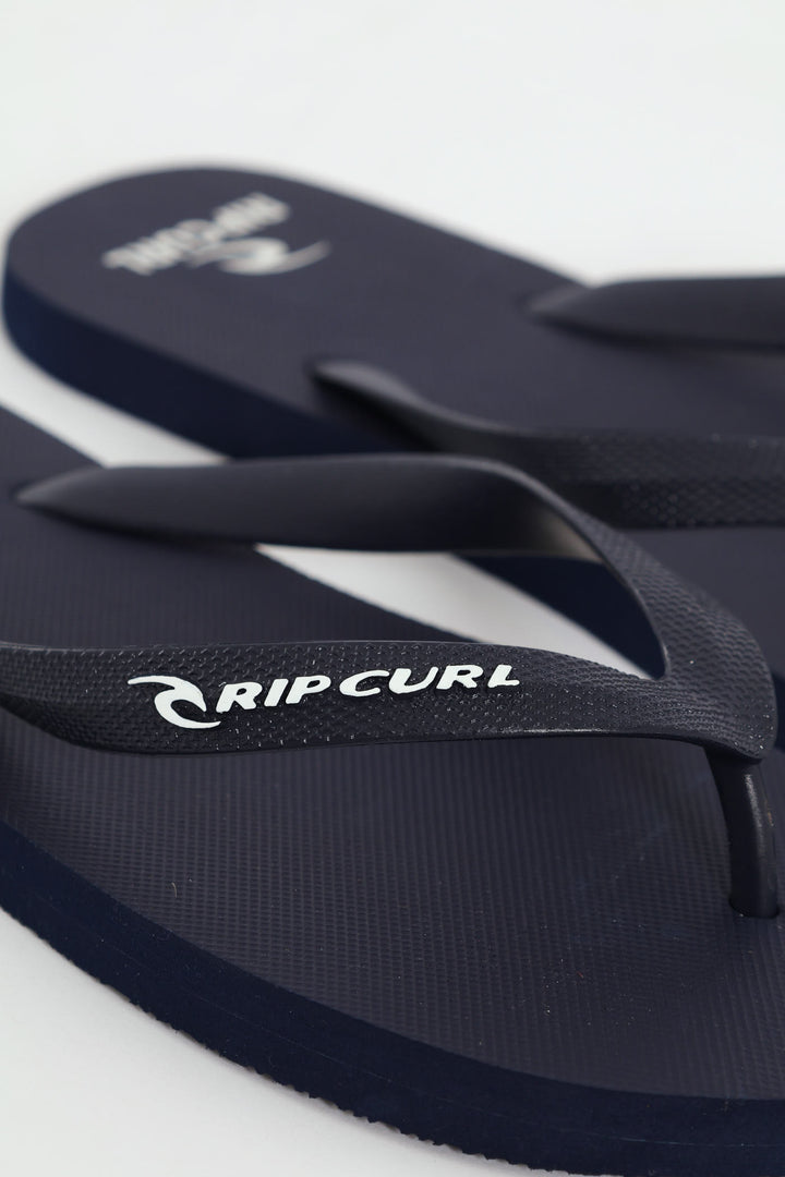 Logo Bloom Open Toe Flip Flop - Navy