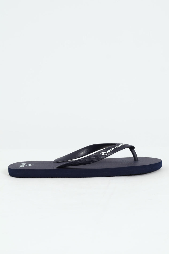 Logo Bloom Open Toe Flip Flop - Navy