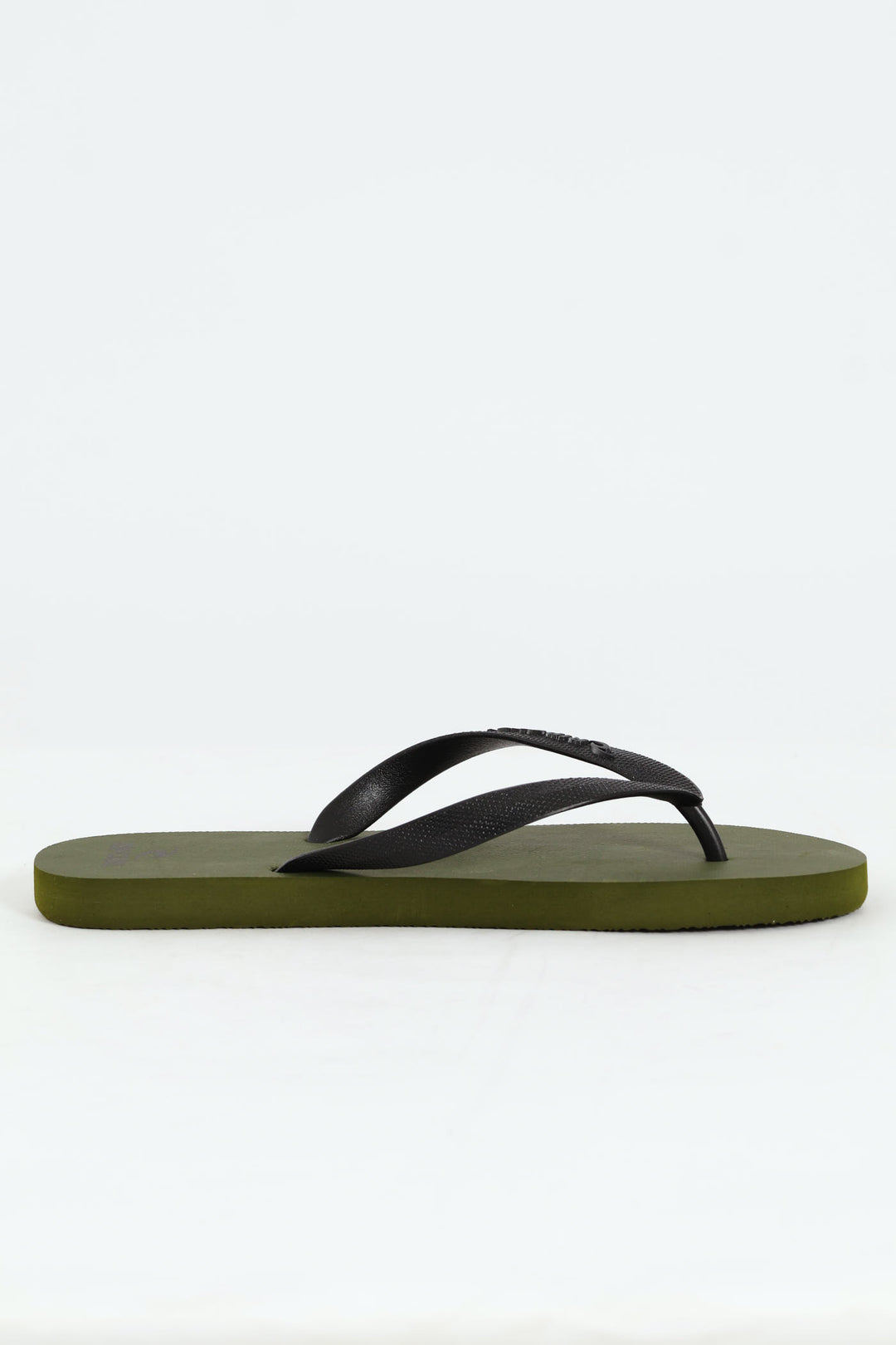 Logo Bloom Open Toe Flip Flop - Olive