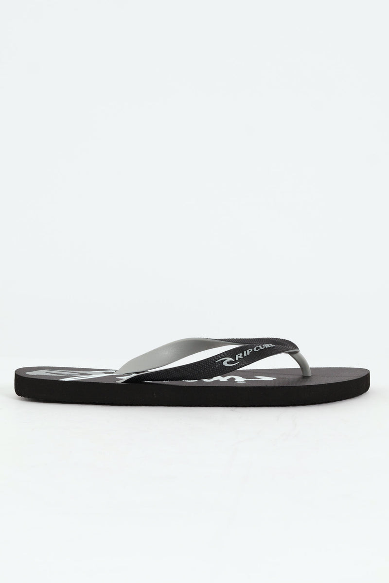 Archive Script Bloom Open Toe Flip Flop - Black