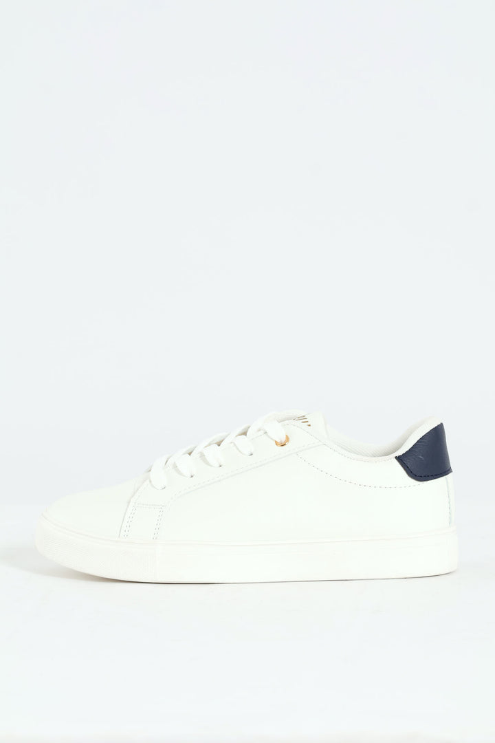 Boys Slimline Sneaker - White